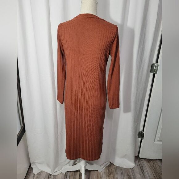 Old navy midi Knit long Sleeve dress Sz Small Petite - Picture 4 of 9